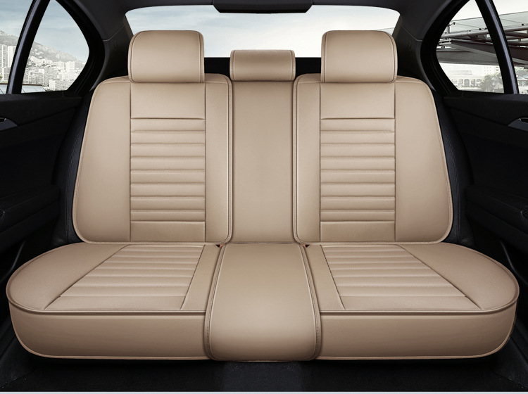 New Diamond-Shaped Full-Surround Full-Leather Solid Waist Car Seat Cushion Manufacturer Wholesale One-Piece Drop-Shipping Car Seat Cover Suitable for All Seasons