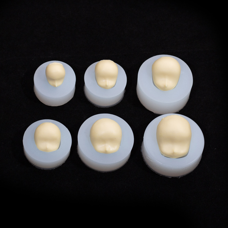 Universal silicona cara molde al vapor relleno cara grande medio pequeño tamaño serie suave arcilla fondant muñeca Q versión cara molde