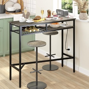 Source Factory Industrial Style American Standard Bar Table American Standard Bar Table with Row Plug Modern Simple Iron High Table Wholesale