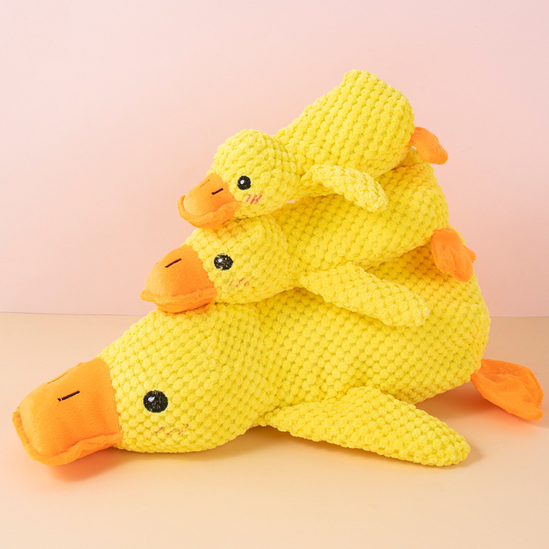 Simulation Little Yellow Duck Dog Vocal Toy Pet Fun Cats Molar Teeth Self-Hi Dexing Supplies Charge Duck Toy