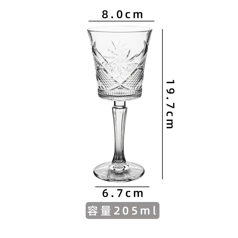 Vintage tazas de vino a rayas verticales tazas de vidrio de pie alto tazas de champán caseras europeas de alto valor de vino tazas de vino de fruta