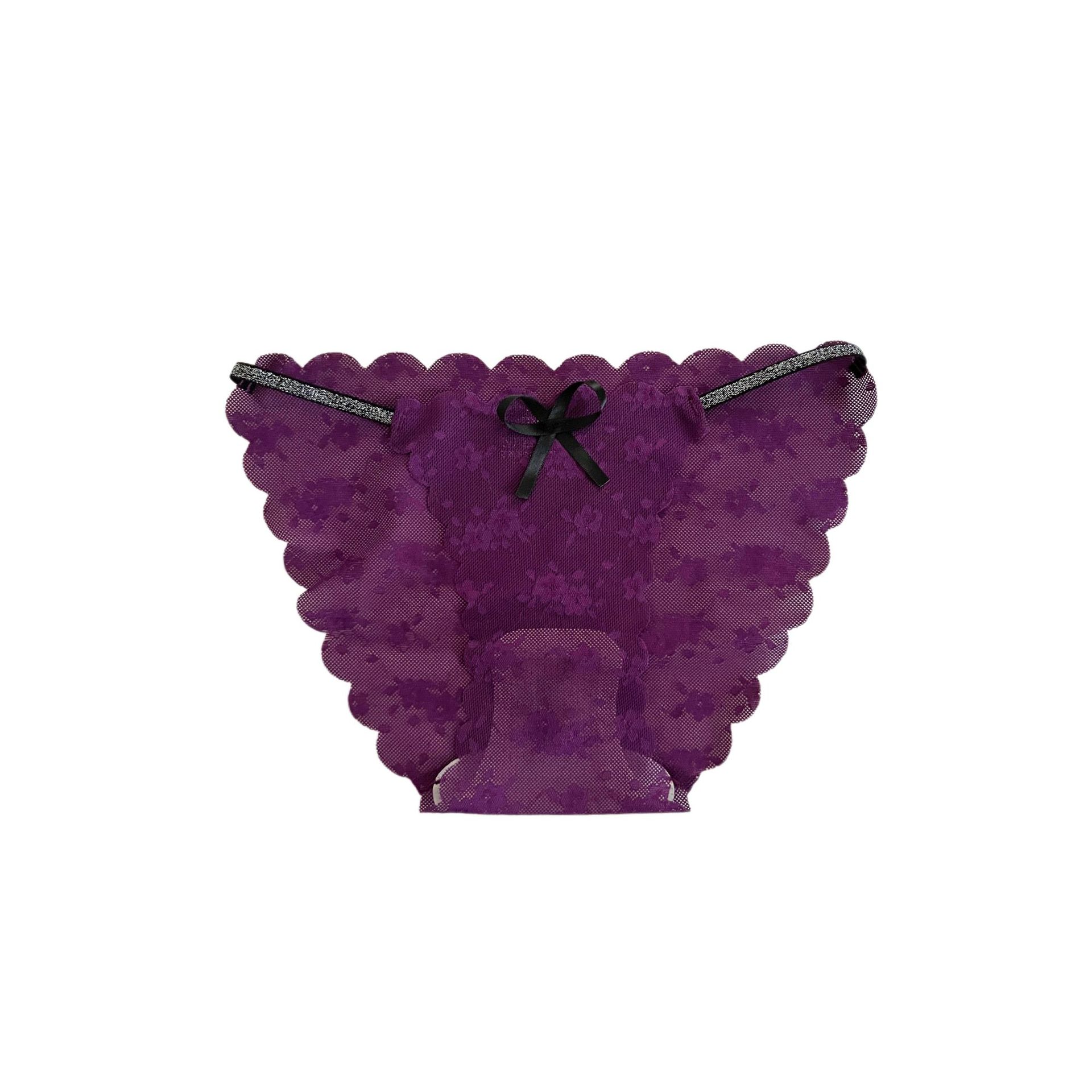 Flor de fantasía ~ Calzoncillos de encaje de niña francesa puro estilo delgado transpirable sexy hueco sin costuras calzoncillos de mujer