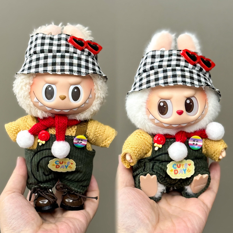 【衣類のみ】ラブブ labubu ベビー服 17cm ペンダント 1代目・2代目 ビニールぬいぐるみ 服セット|undefined