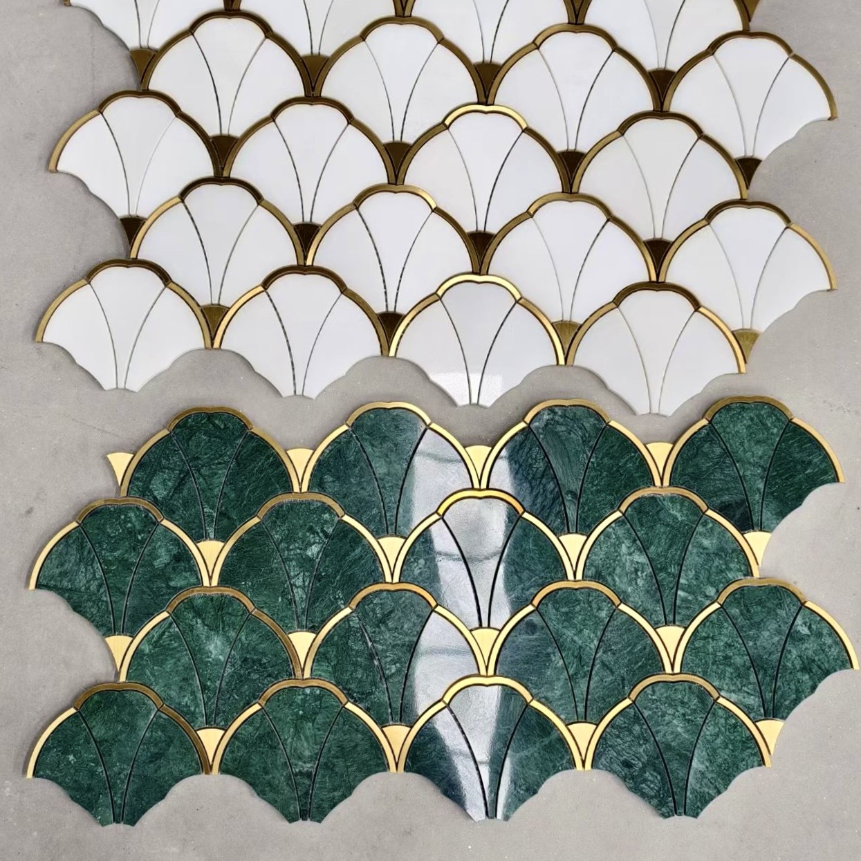 定制轻奢风大理石瓷砖马赛克小花砖几何卫浴民宿餐厅墙砖地面装饰