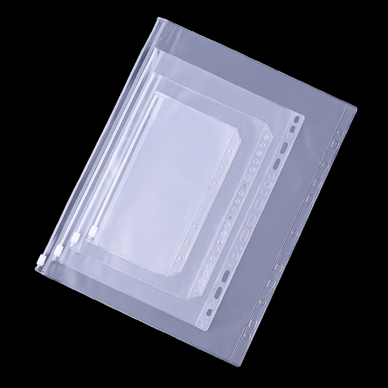 多规格A6活页笔记本拉链袋 A5票据手帐本拉链袋PVC收纳袋