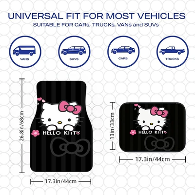Mouse Water-Absorbent and Dirt-Resistant Floor – Avtomobil döşəmə paspasları - 305de-hello-kitty-14-3344cm-two-piece-set