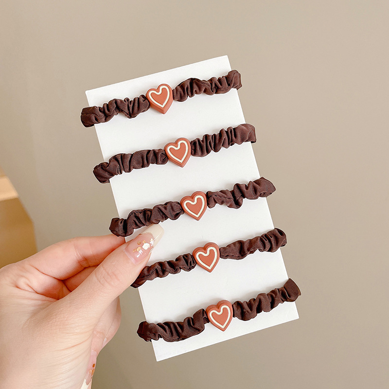 2024 nuevo anillo de cabello de oso para mujeres simple y versátil cuerdas de cabello de alta elasticidad no lesionan cuerdas de cabello de cola de caballo adornamiento para el cabello