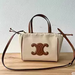 2025 New Triumphal Arch Mini Tote Bag Versatile Fashion Retro Canvas Handbag Shoulder Crossbody Women's Bag Trendy