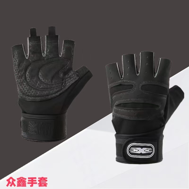 新款健身手套男女防护护腕杠铃骑行手套运动装备半指手套外贸跨境|undefined