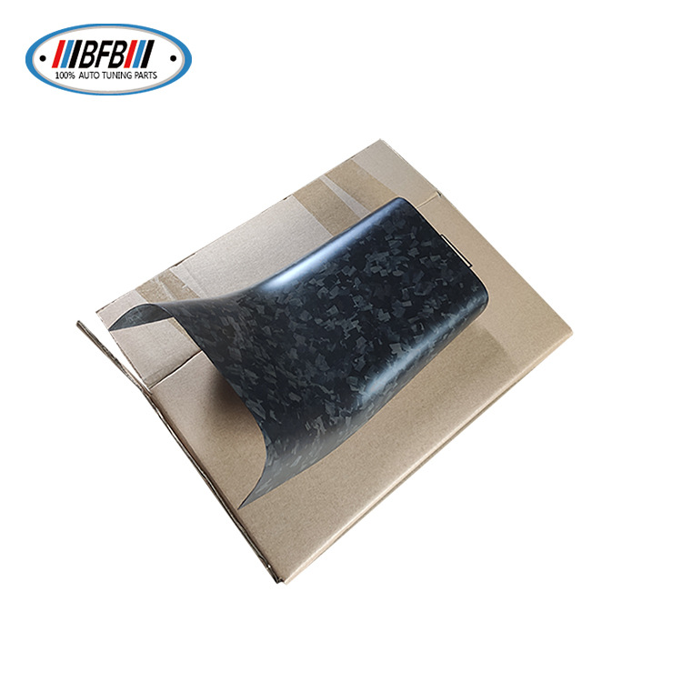 100% Real Carbon Fiber Rear Air Vent Lower Trim - For Tesla Model Y 3 - Marble Rear Air Vent Anti-Kick Plate Carbon Fiber