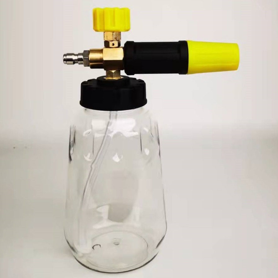 高压清洗机洗车机1/4快插公头接头透明壶泡沫壶PA壶高压枪喷泡沫