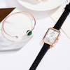 Belt, watch, quartz set for leisure, Korean style, simple and elegant design