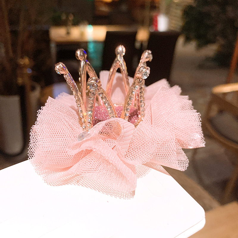 Cute Style Cute Kid'S Crown Alloy Diamond Hair Clip Hair Accessories