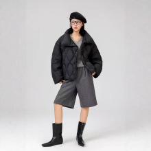 新款大码女装 高档时尚休闲简约羽绒服 宽松大版女装外套