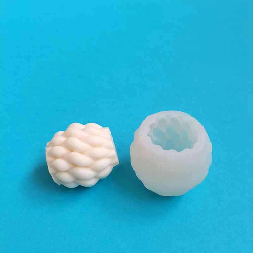 DIY Geometric Art Candle Silicone Mold, 3D Rotating Raindrop Silicone Aroma Diffuser Stone Ornament BK8256