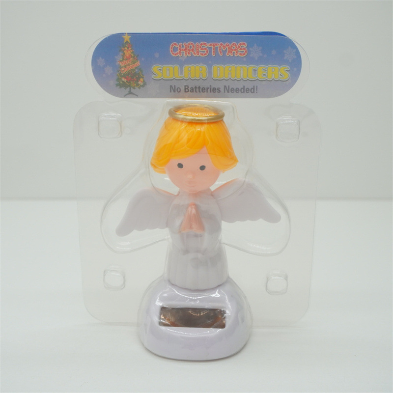 天使太阳能摆件吸收阳光自动摇摆汽车内饰挂件装饰品创意摆件详情17