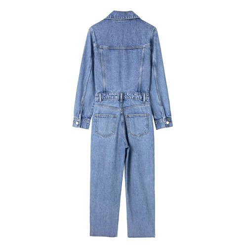 ZR foreign trade wholesale European and American style women's clothing French fashion casual straight denim jumpsuit 0108026 427