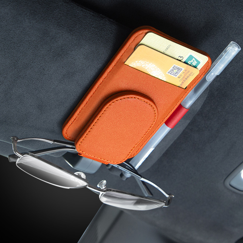 Car Multifunctional Glasses Clip, Ticket Clip, Practical High-End Round Eye Clip, Multifunctional Accessories, Fashionable