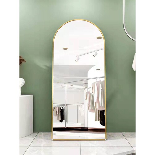 Arched slimming mirror, full-length mirror, three-dimensional slimming and taller live broadcast Internet celebrity home large floor mirror clothing store fitting mirror