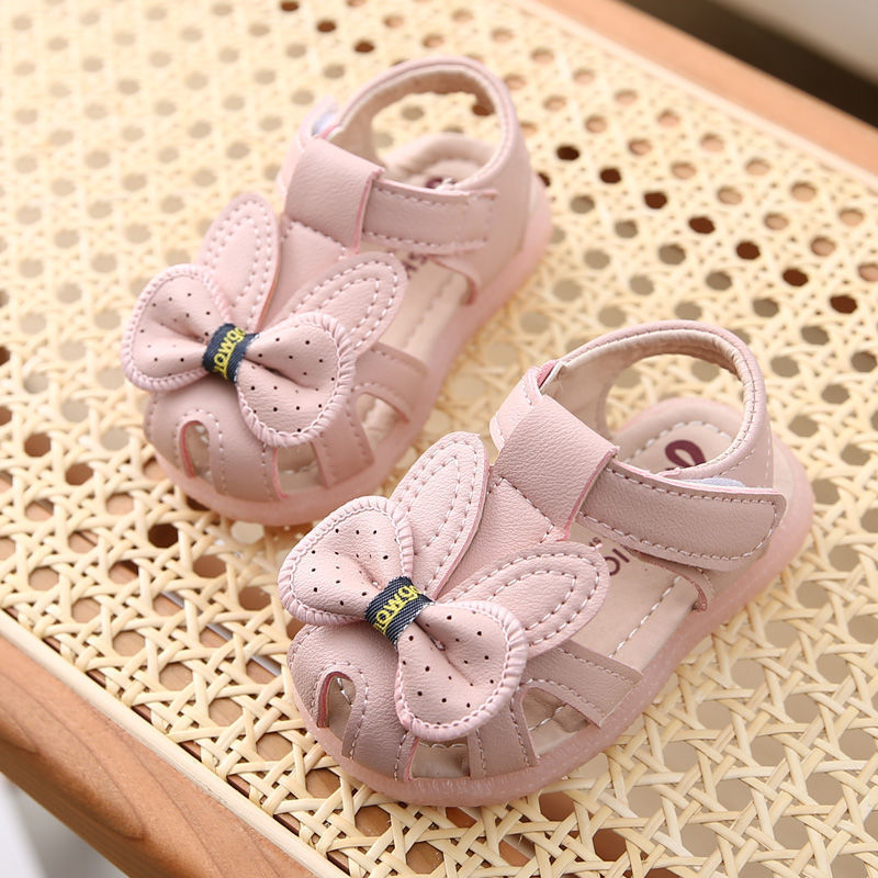2025 Summer Baby Girl Sandals 0-3 Years Old Baotou Soft Sole Toddler Shoes 6-12 Months Princess Shoes 4 Baby Shoes
