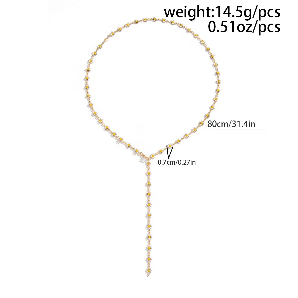 Elegant Vacation Modern Style Flower Alloy Handmade Chain Lobster Trigger Clasp Closure Y-necklaces Wholesale display picture 12