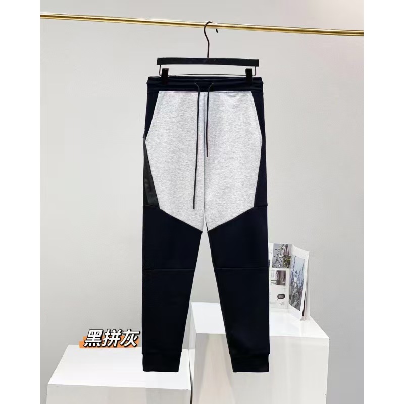 Camiseta con cremallera encapuchada transfronteriza para hombres primavera y otoño nueva chaqueta casual de ropa deportiva, pantalones de pies pequeños, dos piezas