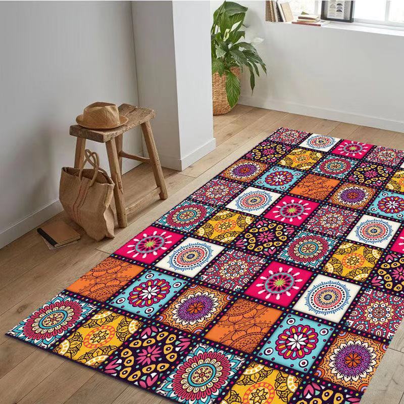 Alfombra para sala de estar de estilo bohemio, alfombra para mesa de centro, alfombra para dormitorio, alfombra para la entrada, se puede enviar en nombre de terceros. image 3