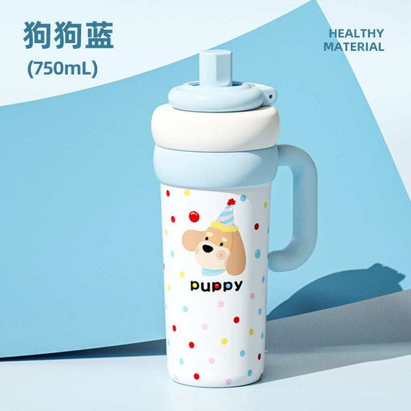Capacious glass, tea cup, high quality ceramic straw with glass