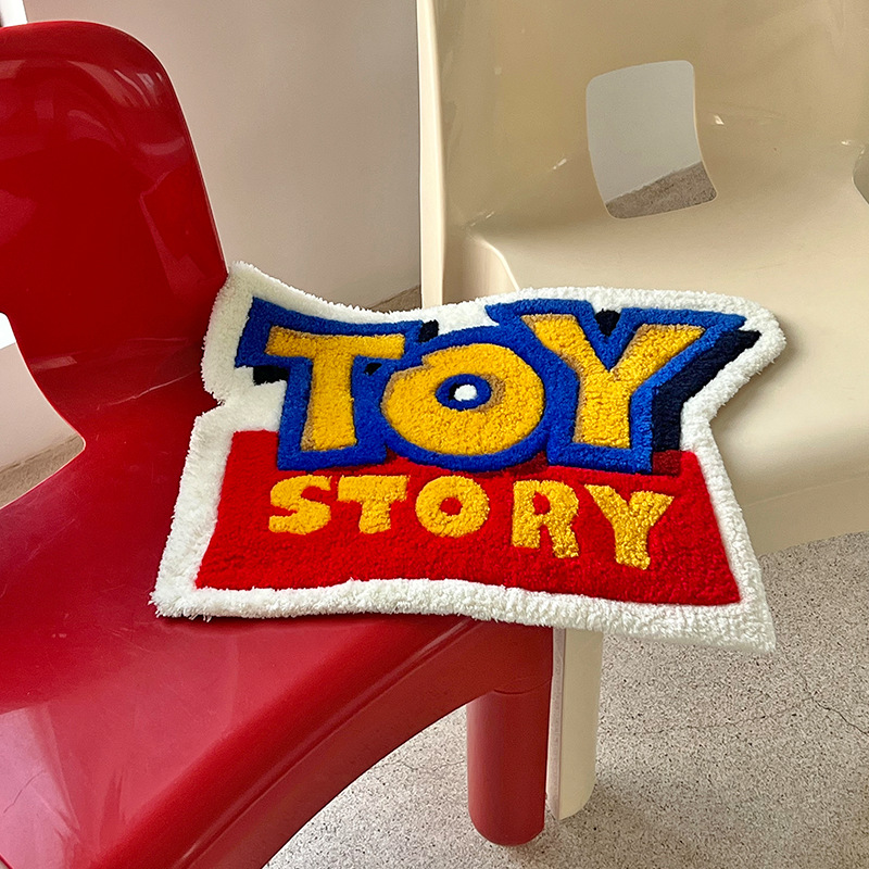 Toy Story alfombra TOY creativa espesa alfombra de decoración de flojo dibujos animados sala de estar sala de niños tapiz animado