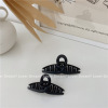 Retro black matte crab pin for bath, shark, hairgrip, internet celebrity, wide color palette