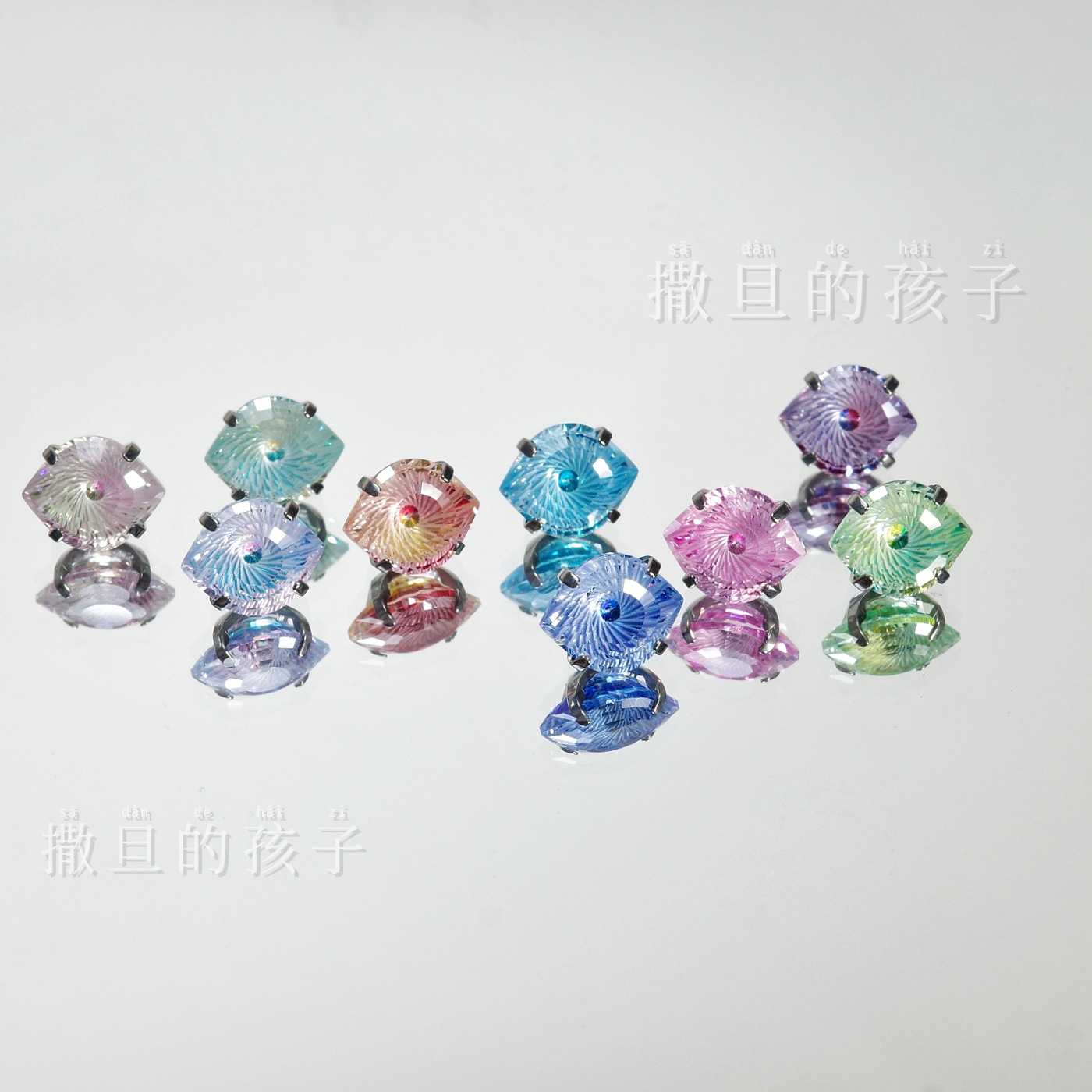 Satan's Child Devil Eye Lip Stud Titanium Alloy Internally Threaded Niche Ear Cartilage Stud detail image 15