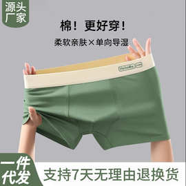 青少年内裤纯棉发育期平角裤内裤男生透气潮流四角裤短裤学生裤衩
