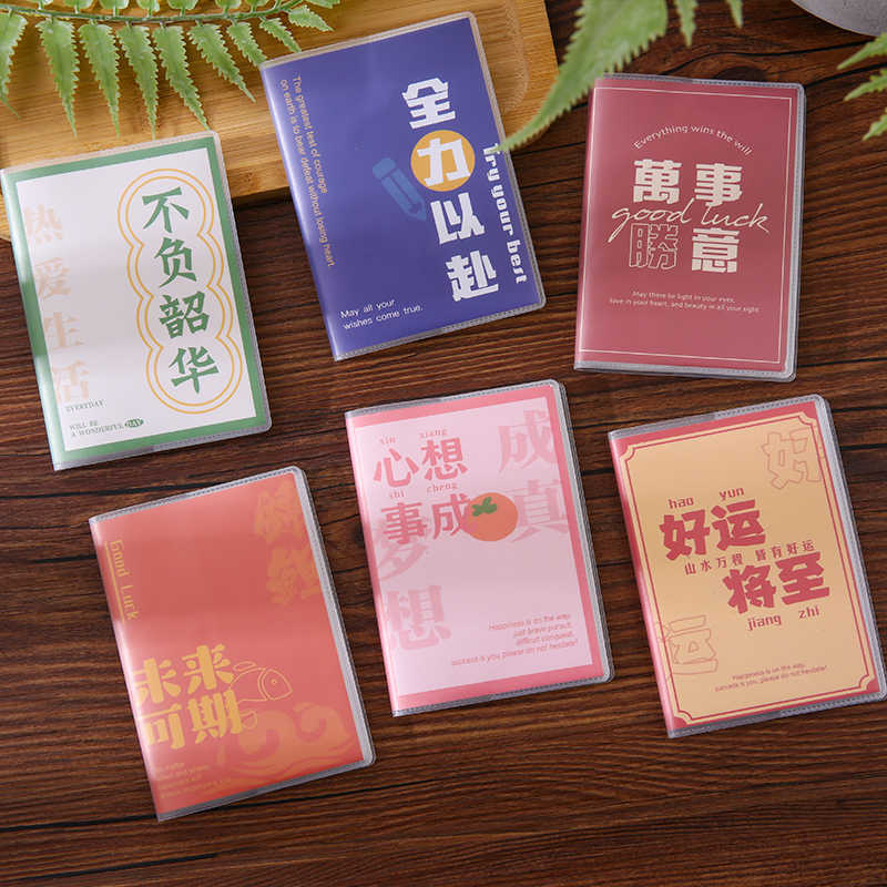 Inspiración A7 serie de texto cubierta de goma para estudiantes de papelería para incentivar premios mini cuadernos de bolsillo