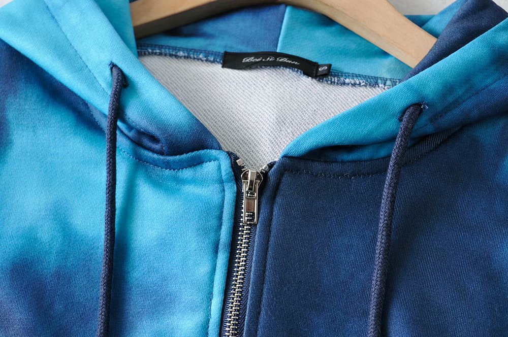 loose long-sleeved hooded cardigan sweatshirt NSAM39288
