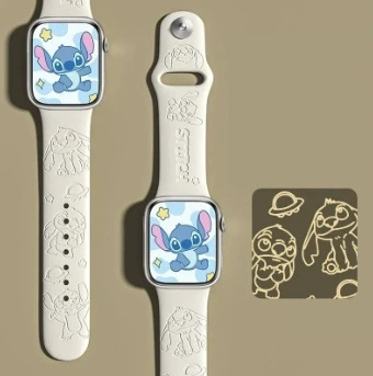 Силиконовый ремешок для часов (совместимый с Apple iWatch) с выгравированным дизайном факела, размеры 38–49 мм