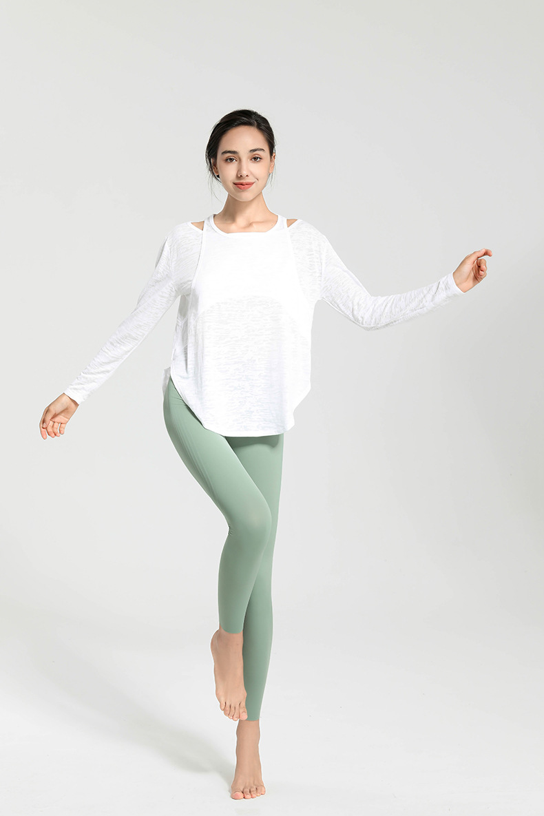 loose quick-drying long-sleeved yoga top nihaostyles clothing wholesale NSJLF85153