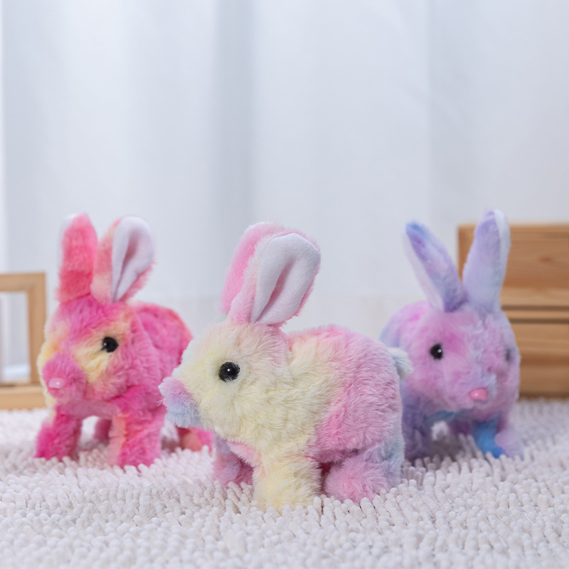 Conejo Blanco de Peluche Eléctrico de Plástico Interactivo