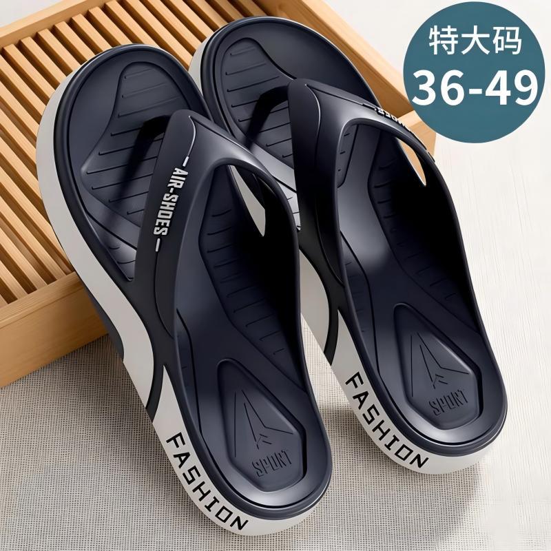 Men's Flip-Flops for Summer Outdoor Wear, Comfortable Sports and Swimming Slippers, Anti-Odor Beach Thong Slippers, Non-Slip