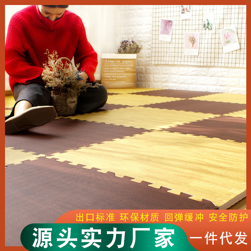 밍드 목가적 스타일 라미네이트 플라워 도트 폼 퍼즐 바닥 매트 어린이 크롤링 매트 홈 침실 등산 매트