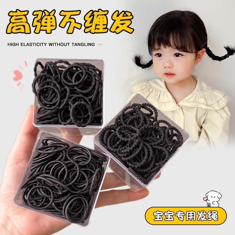 Banda de pelo del bebé pequeña gargantilla banda de goma de la muchacha de alta elástica diadema duradera cuerda de pelo de los niños femeninos tocado