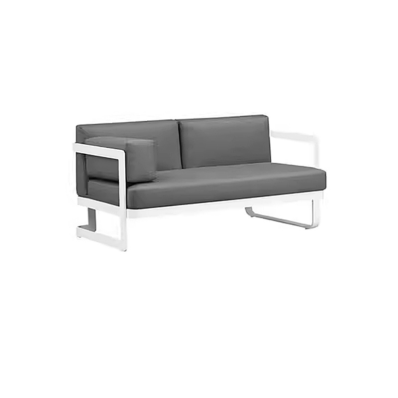 Sofá de aleación de aluminio al aire libre, villa de jardín, hotel, protección solar, impermeable, ocio, balcón al aire libre, combinación de muebles de acero inoxidable