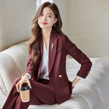 黑色西装外套女秋季新款韩版气质时尚正装工作服高端职业西服套装
