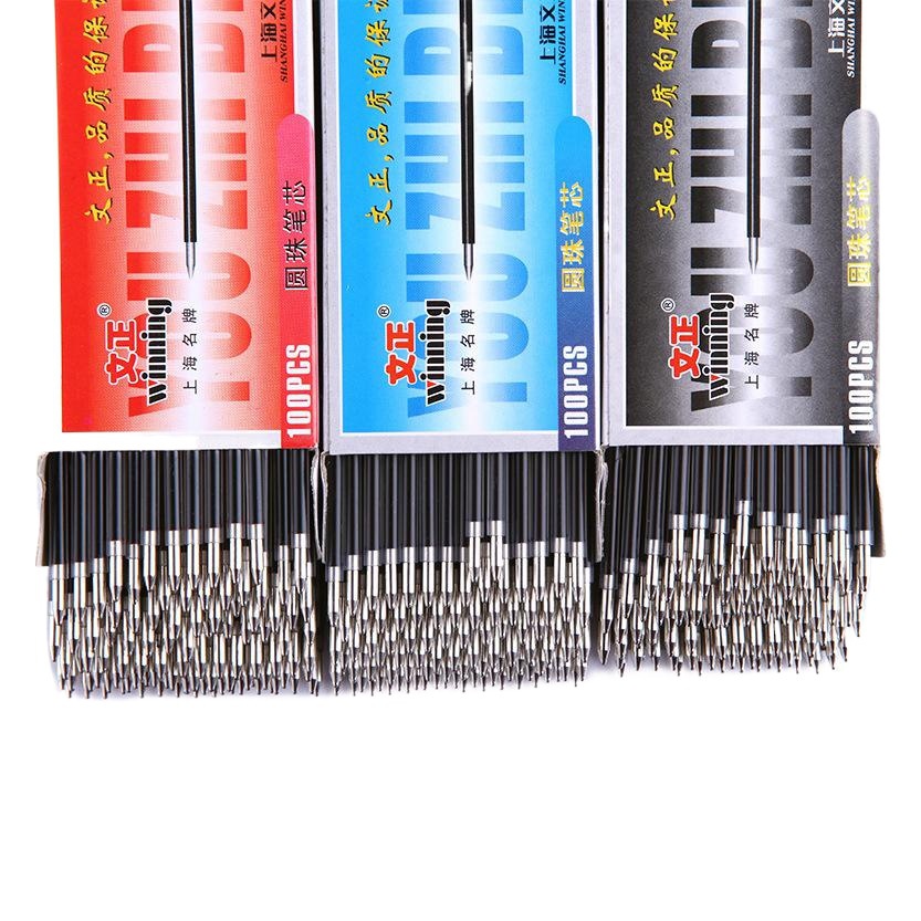 Wen Zheng 107 student ballpoint pen core 0.7mm office learning supplies plastic tube core stationery manufacturers wholesale