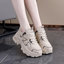 定制款松糕厚底老爹鞋女2025年秋季新款时尚运动休闲小白鞋AK609
