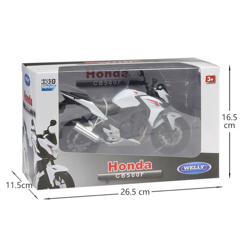 WELLY Honda, мотоцикл, реалистичный минифигура, масштаб 1:10