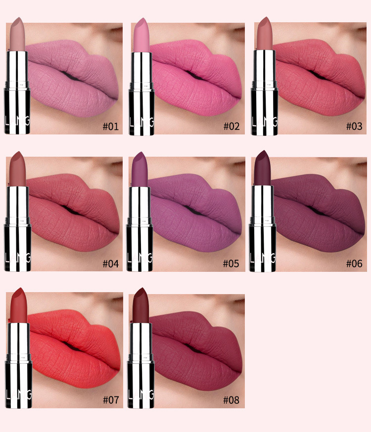 langmanni silver tube matte lipstick is not easy to stick to cups. Cross-border makeup lipstick wholesale undefined