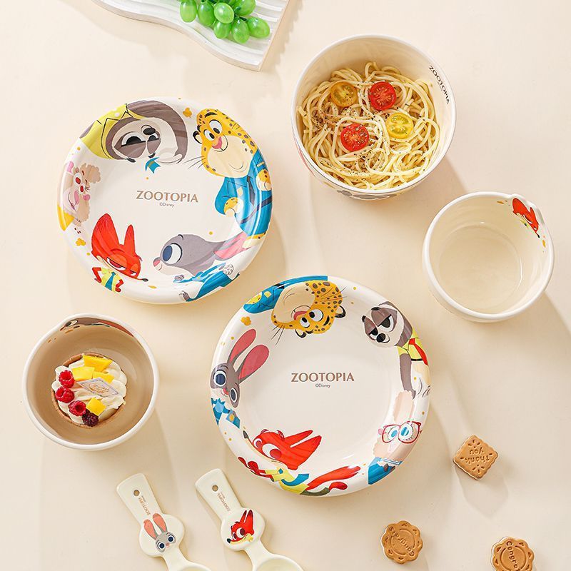 安琪史迪仔食器食器セット家庭用陶磁器碗子供用茶碗かわいいアニメ食器セット|undefined
