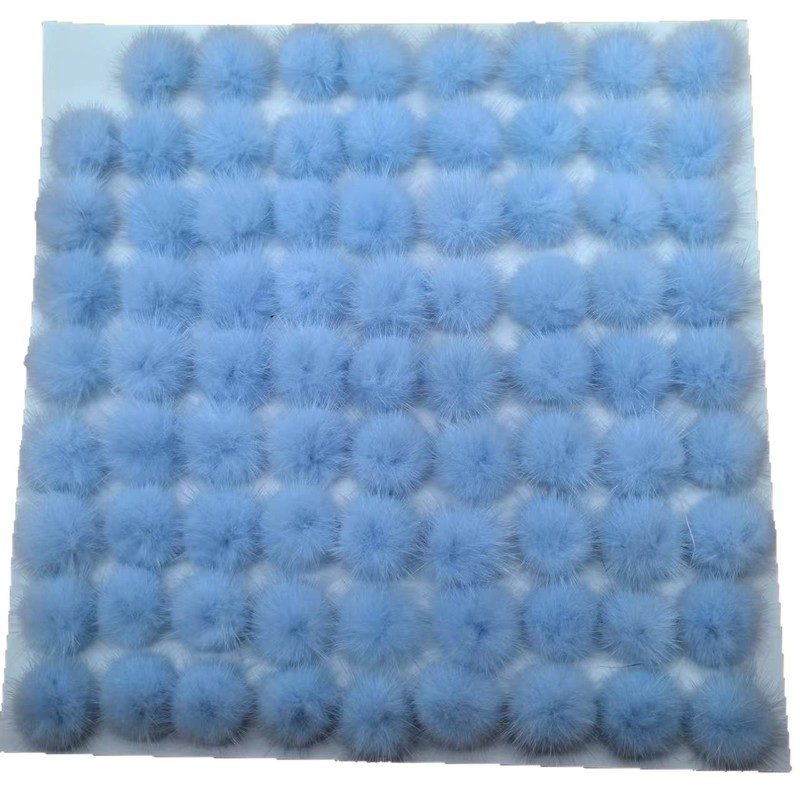 3 センチメートルリアルミンクのヘアボールアクセサリー Diy 素材手作りイヤリング帽子衣類爪クリップアクセサリー|undefined