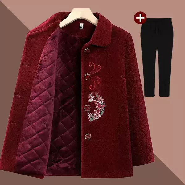 Red warm set, trousers