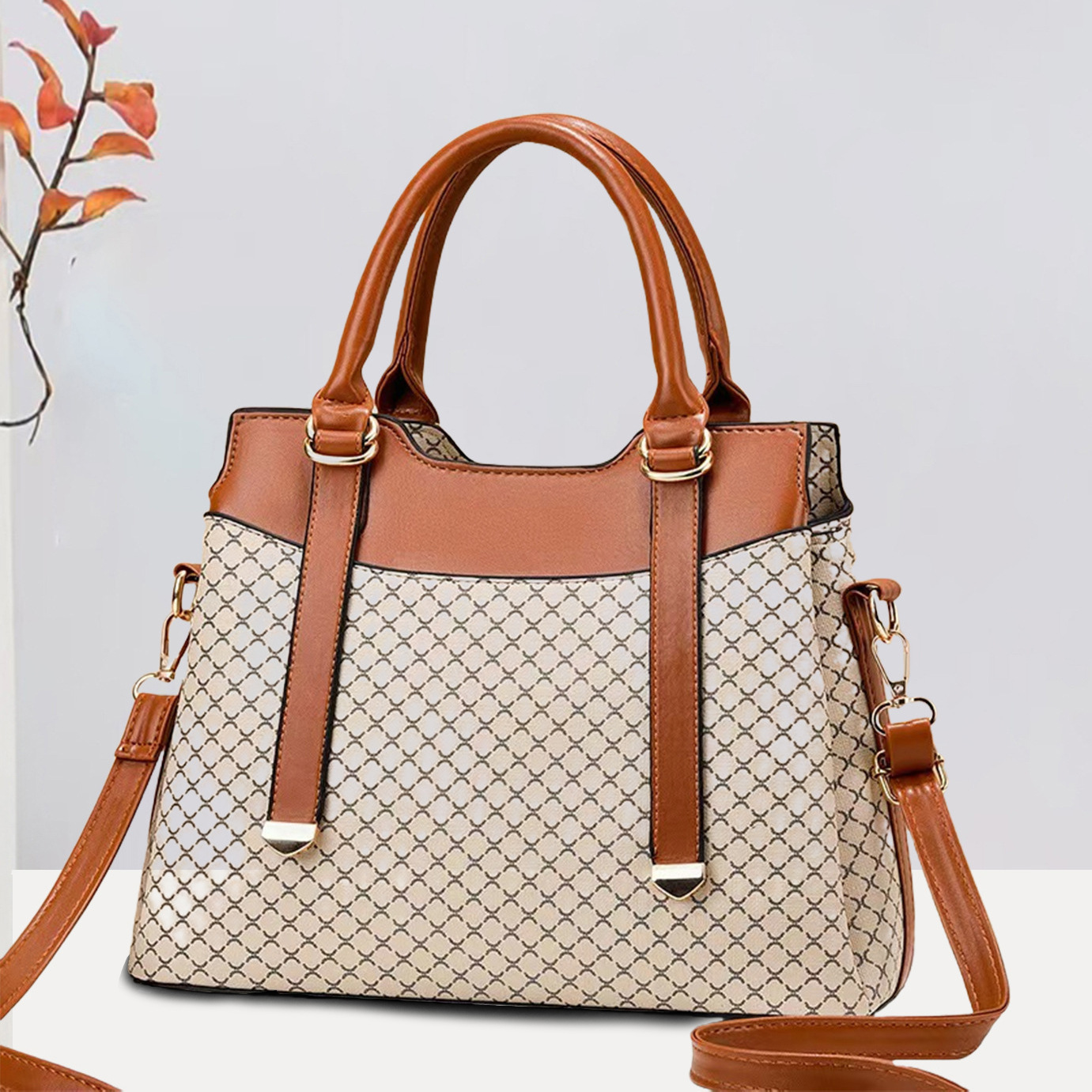 Temperamento textura bolso de mano 2025 verano nuevo bolso femenino estampado de moda bolso de mensajero de un solo hombro de todo fósforo bags transfronterizos